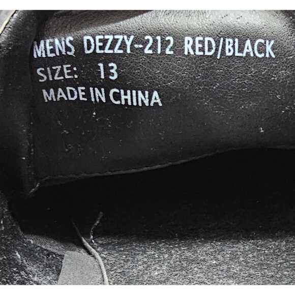 Mens DEZZY-212 Red Black Shoes Size 13 – Glitter Formal Party Loafers - Picture 7 of 7